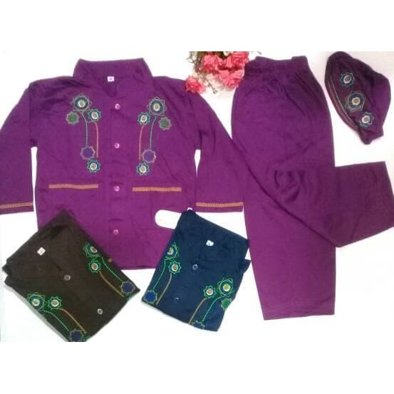Setelan anak / baju koko set peci / baju muslim anak Fashion Muslim murah Baju Muslim Anak murah