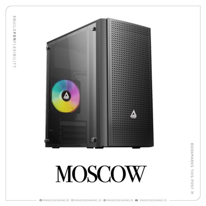 Casing Komputer Paradox Gaming Moscow M-ATX Include PSU 400Watt