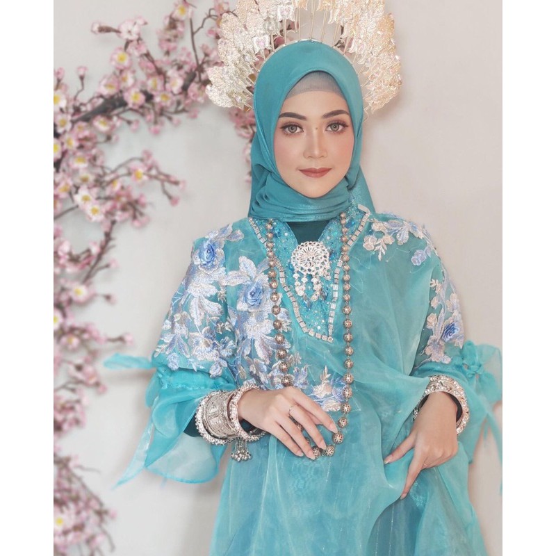 BAJU BODO MODERN MODIFIKASI WARNA BIRU