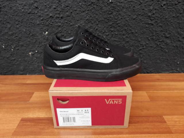 VANS OLD SKOOL BLACK BLACK WHITE BLACK PREMIUM BNIB MADE IN CHINA Waffle DT Size 40/41/42/43/44