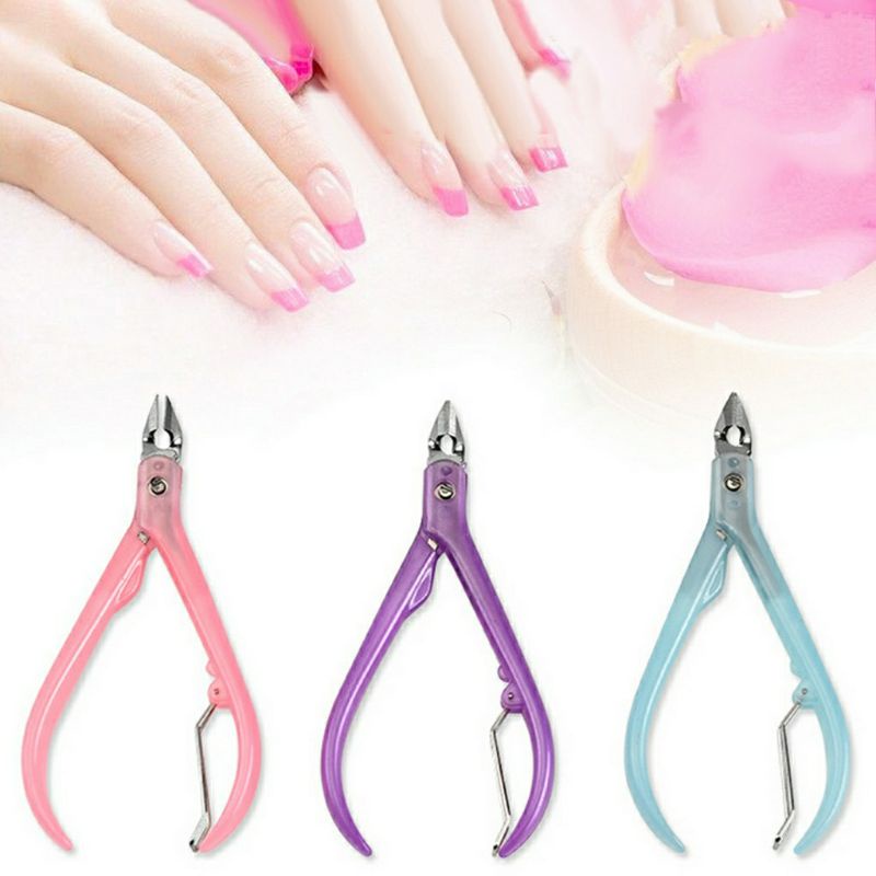 Gunting Kuku Mini Portable Bahan Stainless Steel untuk Nail Art