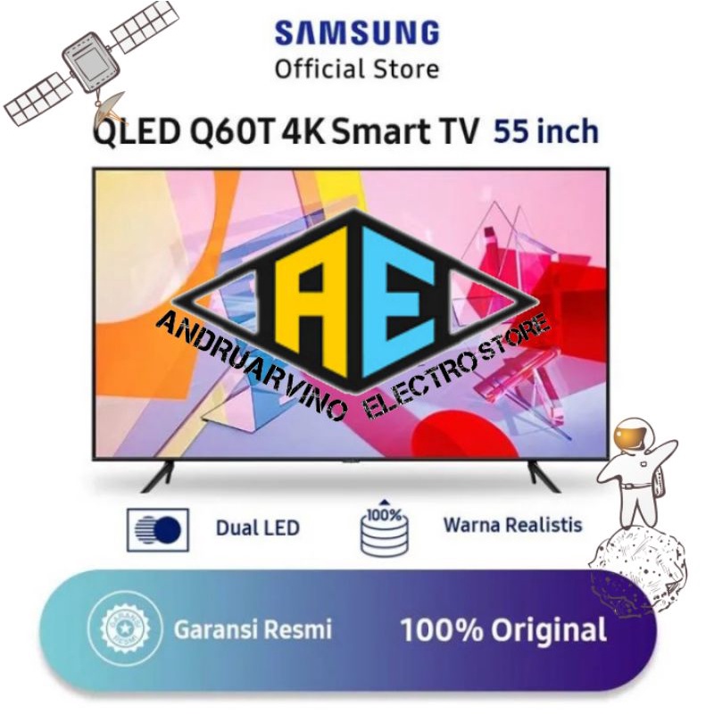 SAMSUNG QA55Q60T 55 INCH QLED UHD 4K SMART TV LED TV NEW GARANSI RESMI SAMSUNG