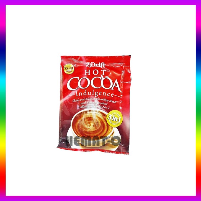 

DELFI Hot Cocoa Indulgence Renceng @25gr 10pcs coklat hotcocoa