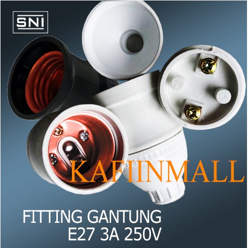 3A-5A 250V FITTING GANTUNG HITAM &amp; PUTIH Fiting - Fitting gantung Itami -Lamp Holder Itami