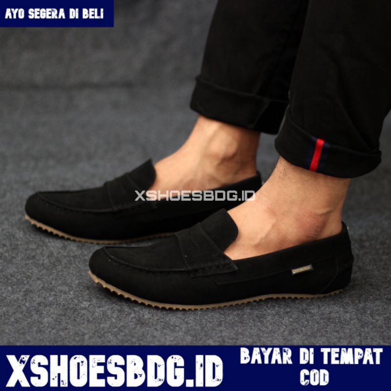 Xshoesbdg.id x Onah Sepatu Slip On Pria Sepatu Casual Formal Antislip Santai Kerja Kondangan