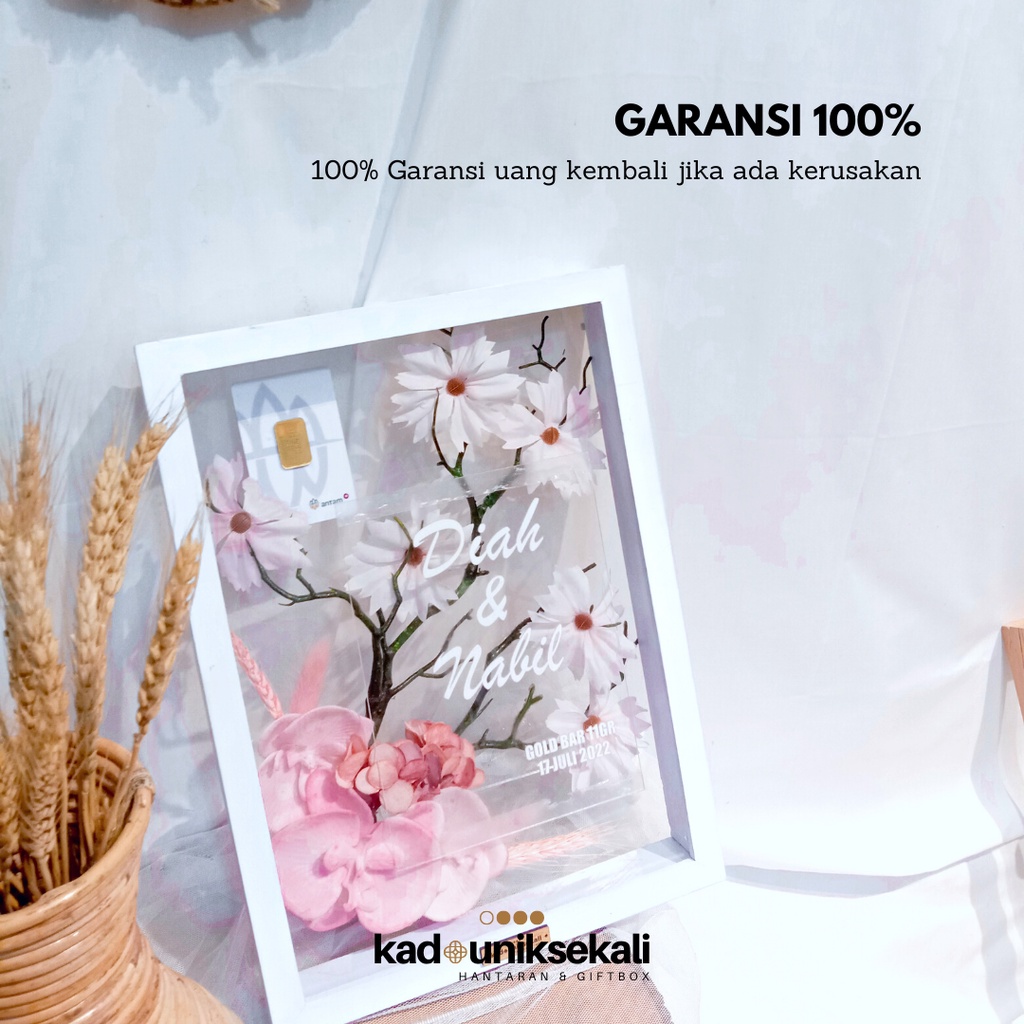 Mahar Pernikahan Soft Sakura Flowers Transparant 3D - Kadouniksekali