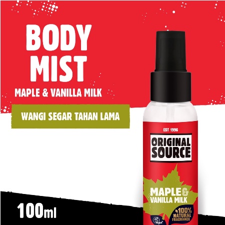 Original Source Body Mist / 100 ml / Maple &amp; Vanilla Milk / Cherry &amp; Almond Milk / New