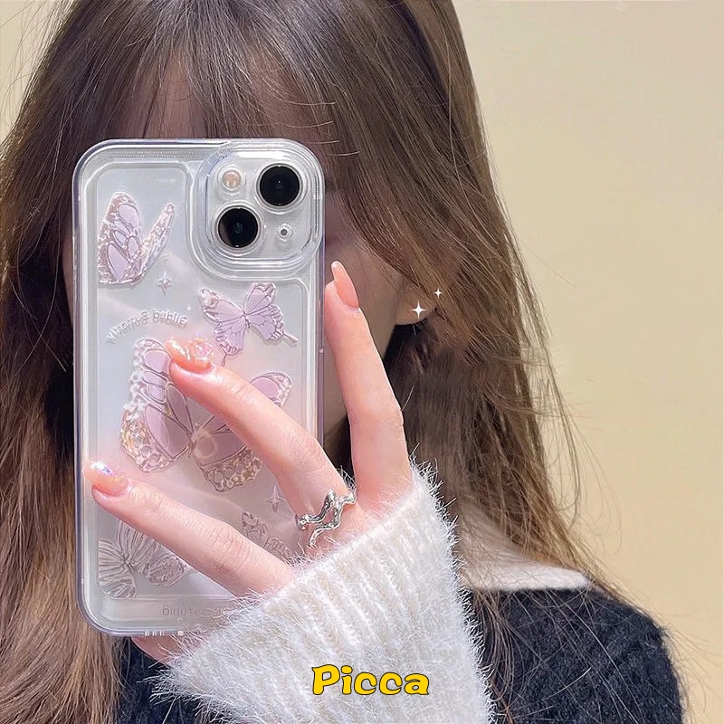 Ins Casing TPU Xiaomi Mi POCO M3 Pro M4 Pro POCO X3 Pro NFC Redmi Note 11 10 11s 9s 11Pro 10S 9 10 Pro Max Plus Redmi 10 9A 9 10C 10C 9T 10C NFC Butterfly