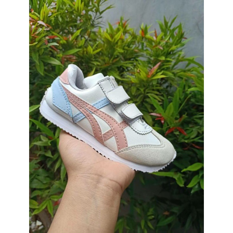 sepatu anak perempuan Perekat White/Blue/Pink Pastel