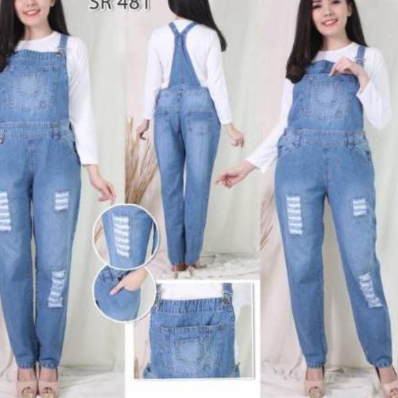 SEVEN  OVERALL CELANA PANJANG SOBEK JUMBO | JUMPSUIT JUMBO/BAJU KODOK