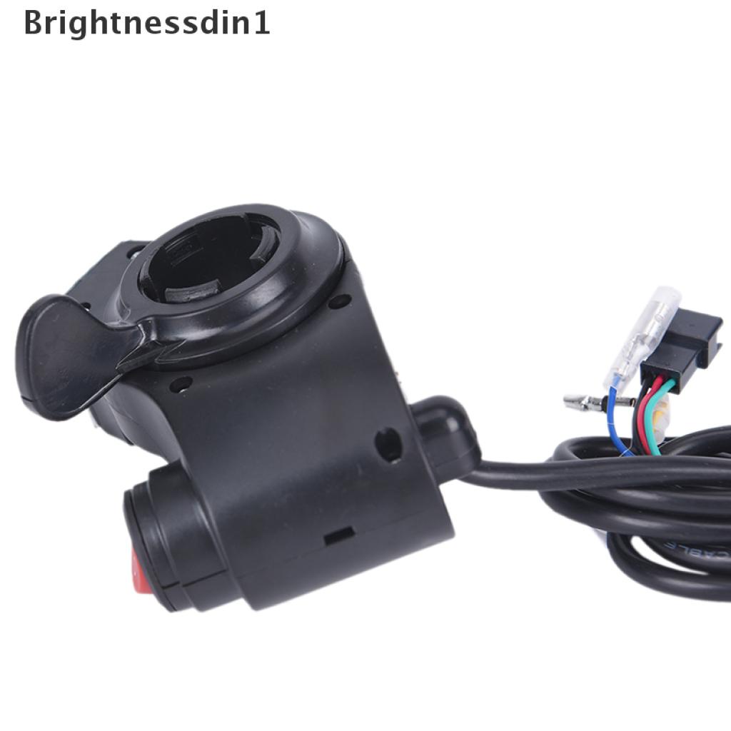 (Brightnessdin1) Throttle Jempol Elektrik Dengan Power Switch + Display LED Untuk Skuter Elektrik