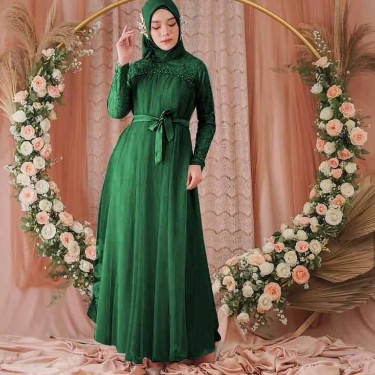 Murah Meriah Maxi mikayla/Gamis brukat/gamis terbaru 2021/gamis modern wanita/gamis termurah/baju ga