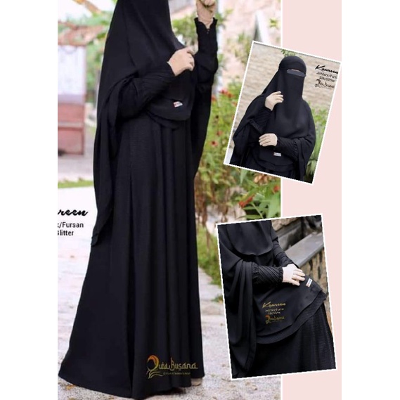 Set Gamis Embos Kaureen Fursan Silk By Duta Busana