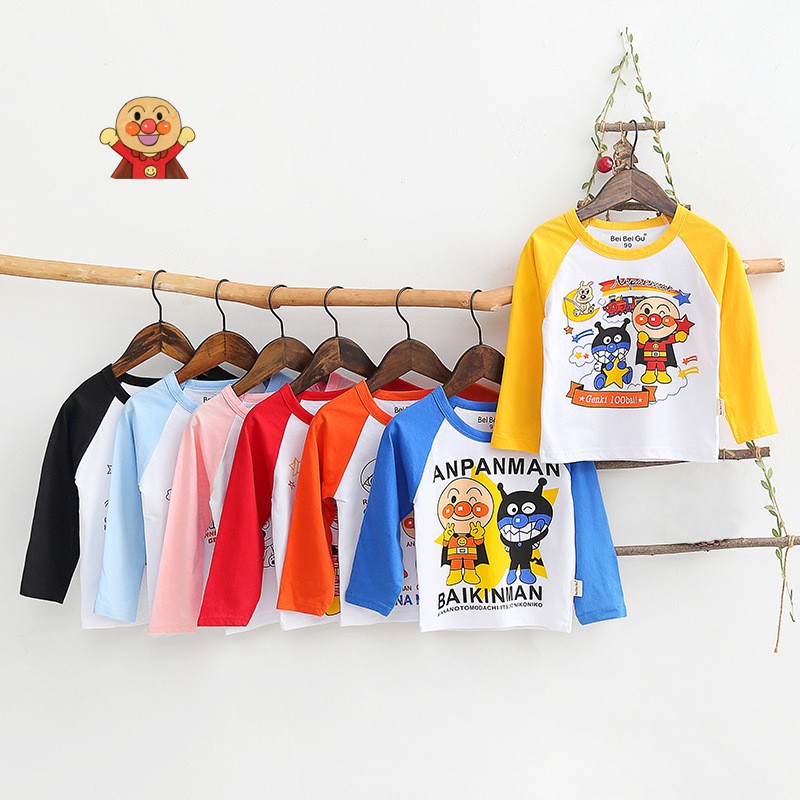 baju import Kaos karakter anak / 2020 autumn children's clothing cotton anpanman cartoon p