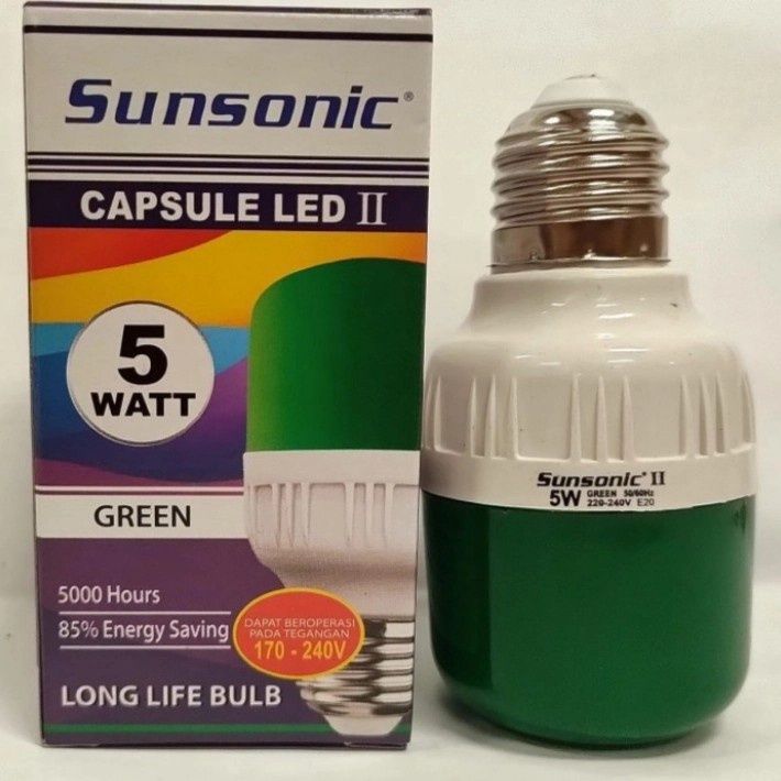 SUNSONIC Lampu Capsule LED II Bohlam Warna Warni 5 Watt 5W