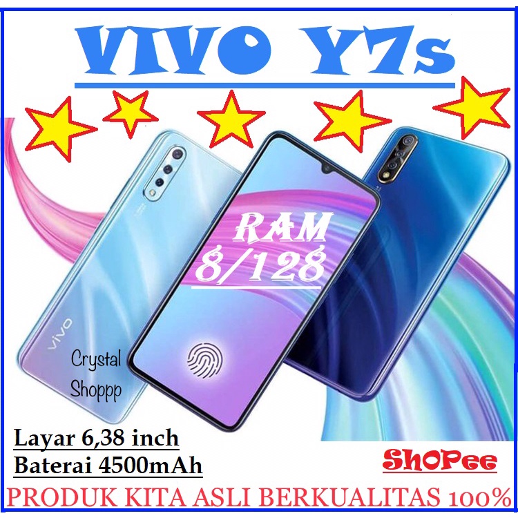 VIVO Y7s RAM 8/128 BARU FULSET GARANSI 1TAHUN