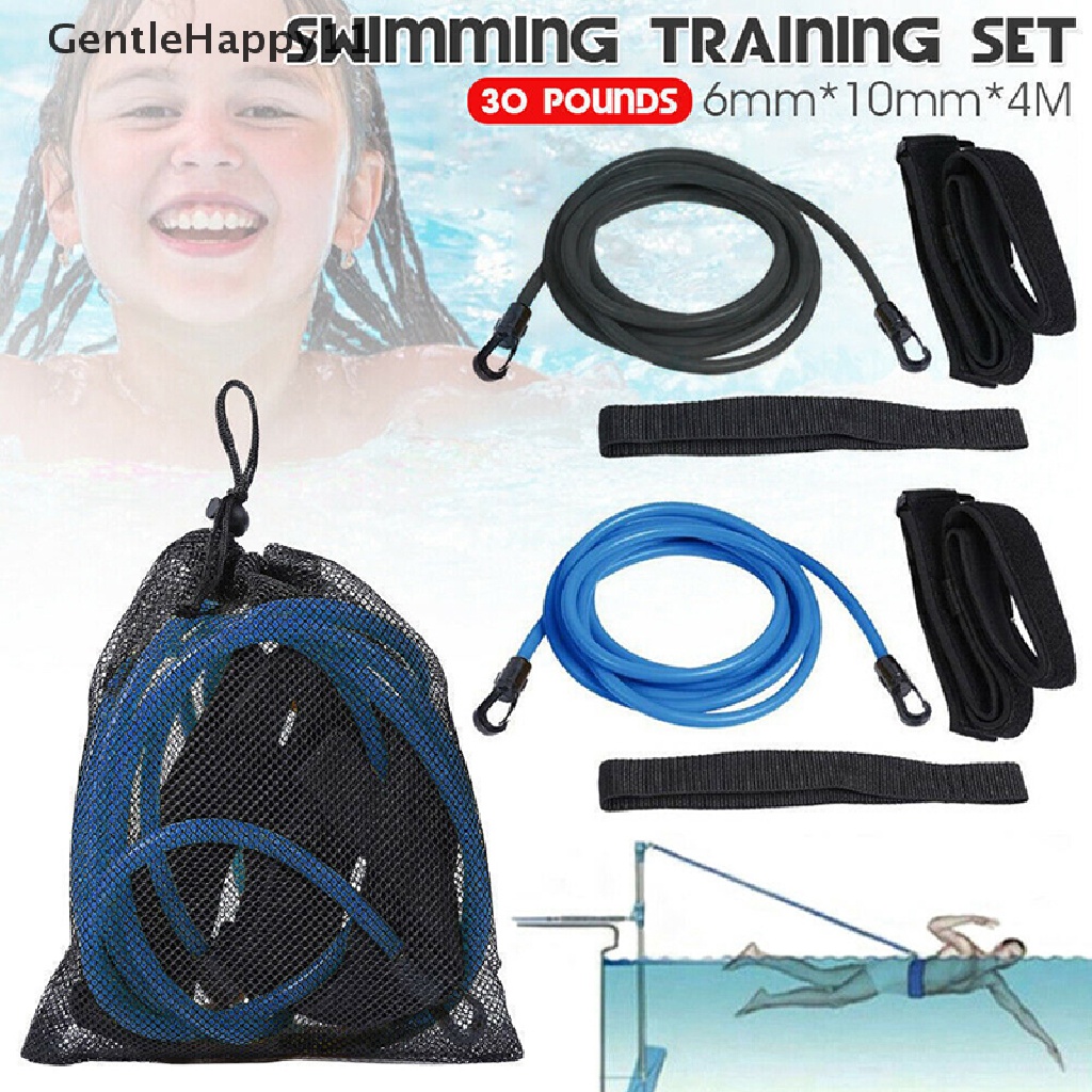 Gentlehappy Tali Resisten Elastis Adjustable Panjang 4M Untuk Latihan Berenang