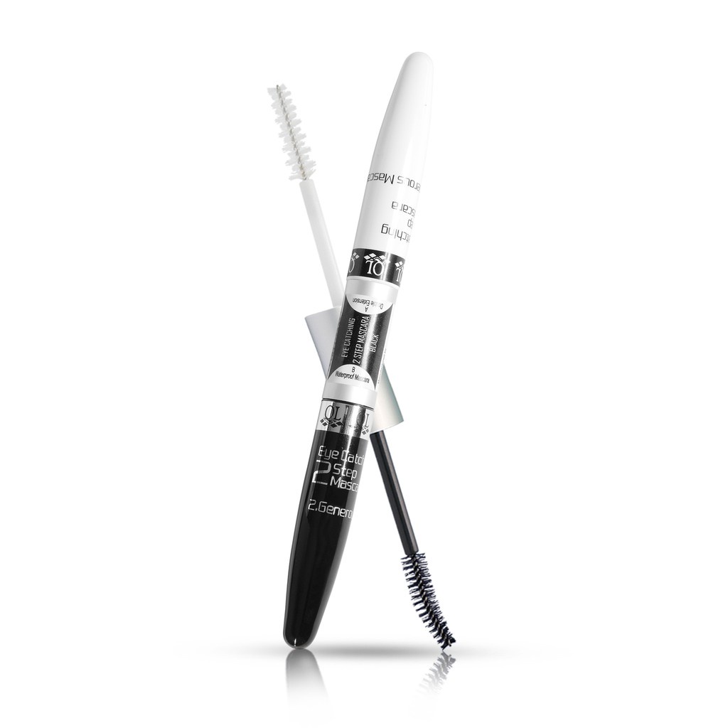 QL MASKARA 2 STEP 2IN1 BLACK &amp; WHITE EYE CATCHING WATERPROOF MASCARA - BLESSHOOP