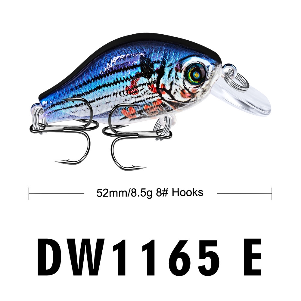 Shengyao 1Pcs Colorful Crankbait Umpan Pancing 5.2cm 8.5g Minnow Popper Fishing Lure Ikan Bass Laser Floating Kail Memancing Tackle