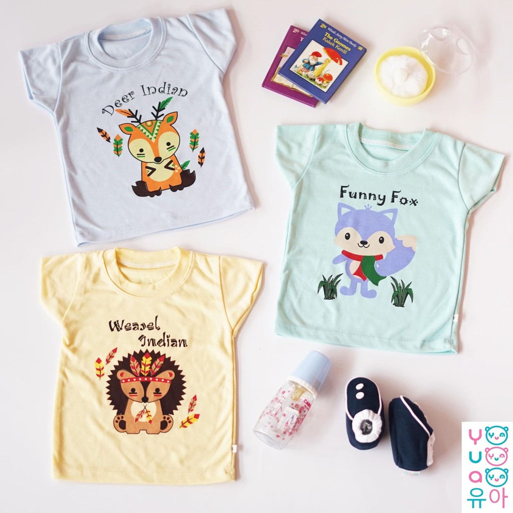 6PCS Baju Kaos Oblong Anak Bayi sampai 0 sd 4 tahun Setali Katun DK-1