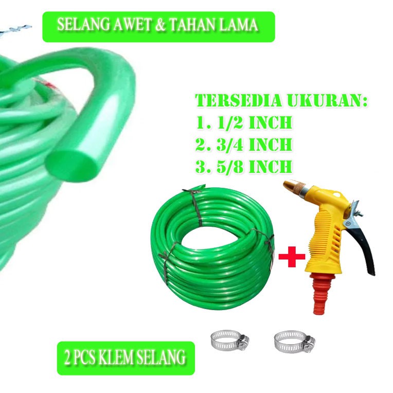 Selang Air - Semprotan Air Cuci Motor Mobil - Selang Dop &amp; Kepala semprotan Air Hose Nozzle