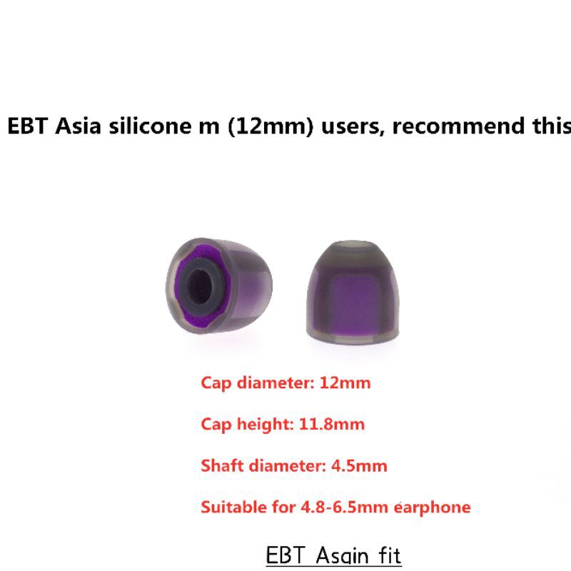 Earbond EBT Earplug Replaceable Memory Foam Silicone Sponge Eartips