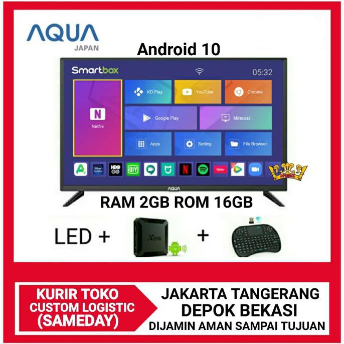 Ready&Siapkirim Aqua Led Tv Smart Andorid Box Ram 2Gb Rom 16Gb 40 Inch - 40Aqt8550 - Tvboxmikey