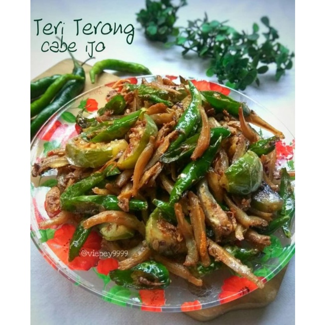 MASAKAN RUMAHAN &quot;TERI CABE IJO&quot; (PORSI BESAR)