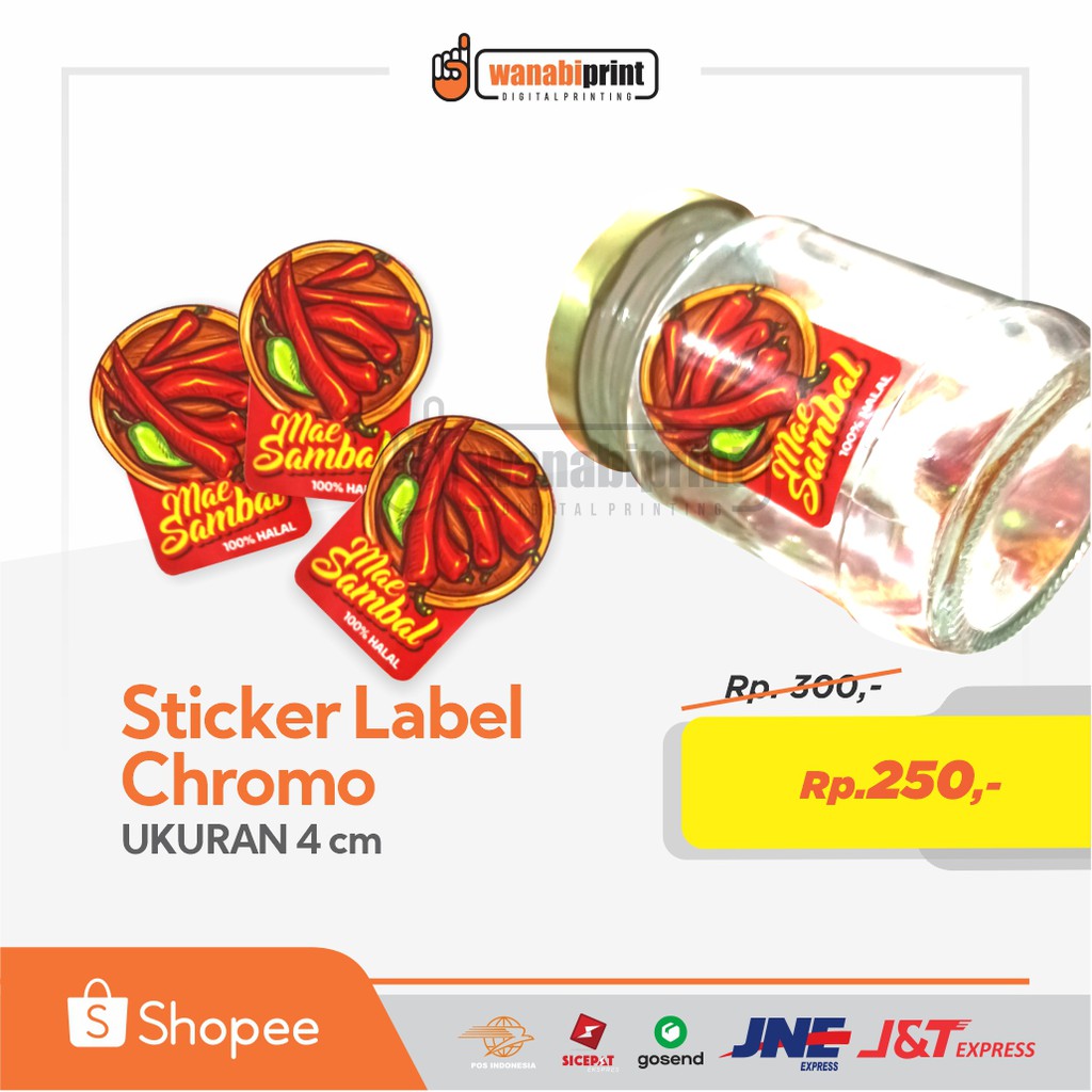 Jual Cetak Sticker Label Kemasan Harga Nama Pengiriman Jual Beli Makanan Design Botol Print