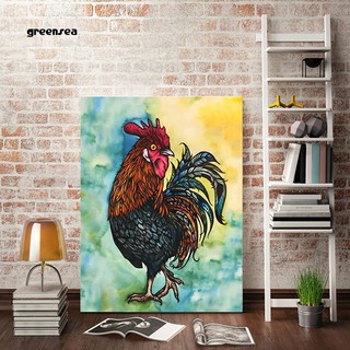 Greensea Cock Ink Painting Home Decor Living Room Wall Art Decorative Picture Posters