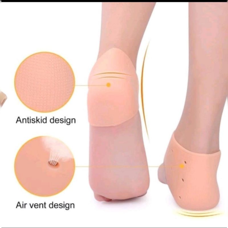 1 Pasang PELINDUNG TUMIT KAKI GEL SILIKON LEMBUT BANTALAN ALAS SEPATU ANTI LECET HEEL PROTECTOR SILICONE