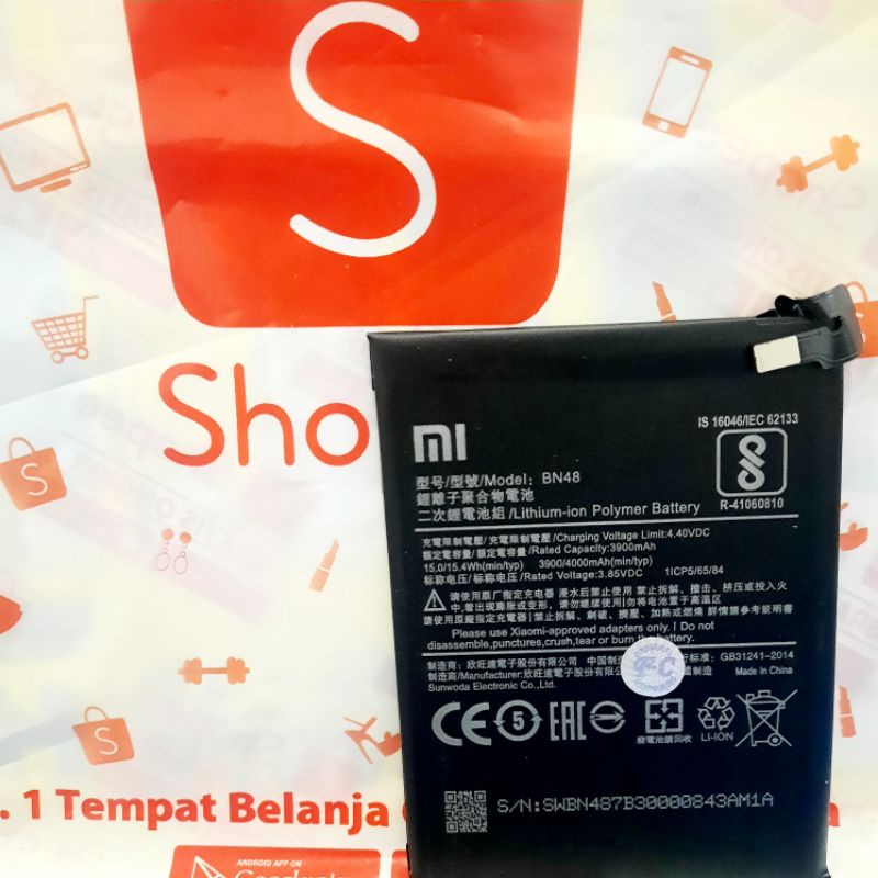 Baterai Original Redmi Note 6 Pro BN48 Original Batre Battery BN48