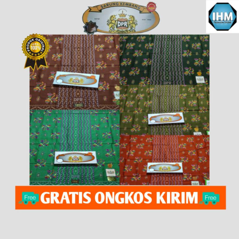 Sarung DPR Original Motif Kembang Sutra Bahan Mesres / Sarung Tenun / Sarung Sutra