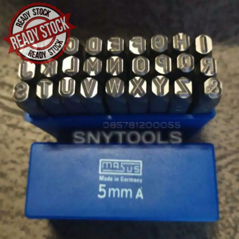 

Original MASUS Germany Huruf Ketok 5 mm Stamp Punch Letter A - Z