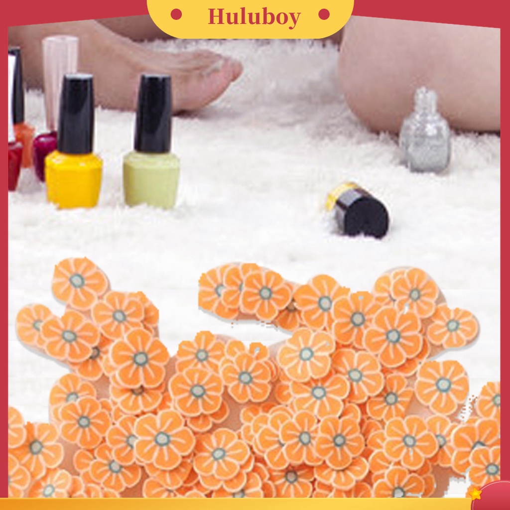 Huluboy Huluboy♡ 10g Sequin Glitter Polymer Bentuk Bunga Ultra Tipis Untuk Nail Art