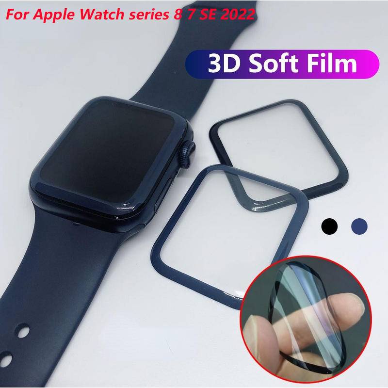 Film Hydrogel 3D Full Cover Pelindung Layar 40MM 44MM 2022 Untuk Apple Watch Seri 8 7 41MM 45MM 40MM 44MM