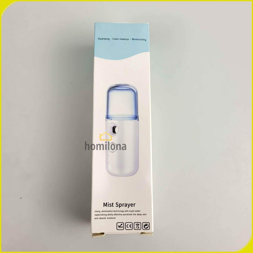 Nano Mist Spray Facial Steamer Moisturizer Nebulizer - Vinkkatory W-1718B - White