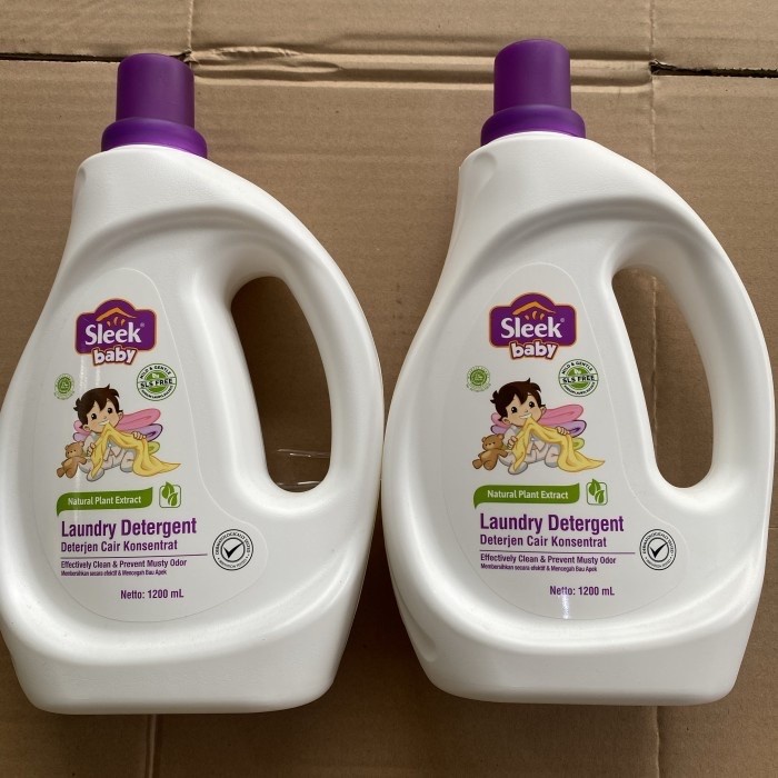 Sleek Deterjen Bayi / Baby Laundry Detergen Cair Botol 1200 ml
