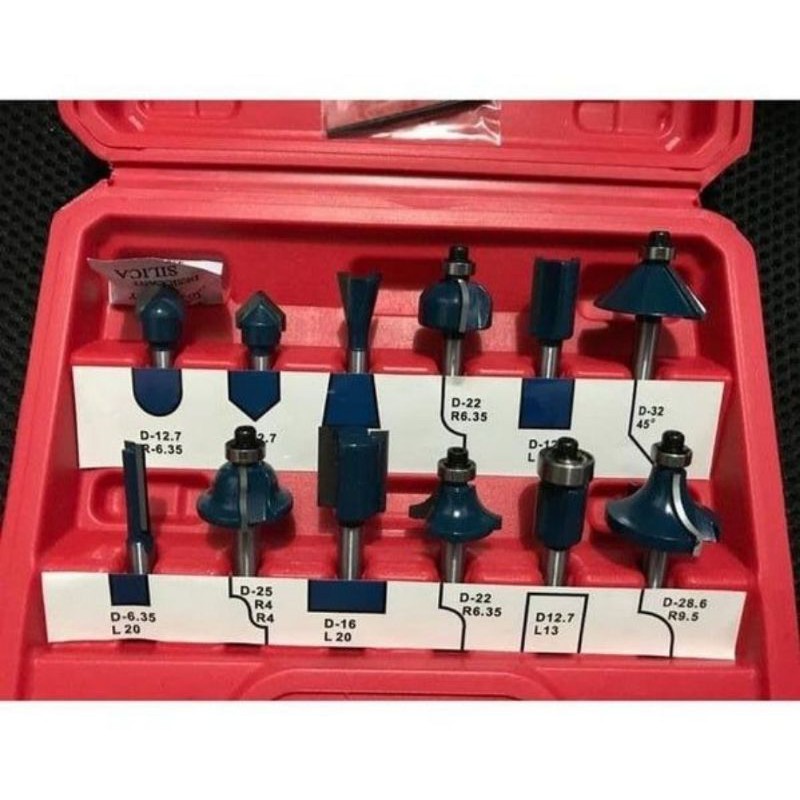 Mata profil mata router mata trimmer bit set 12pcs 6-35mm