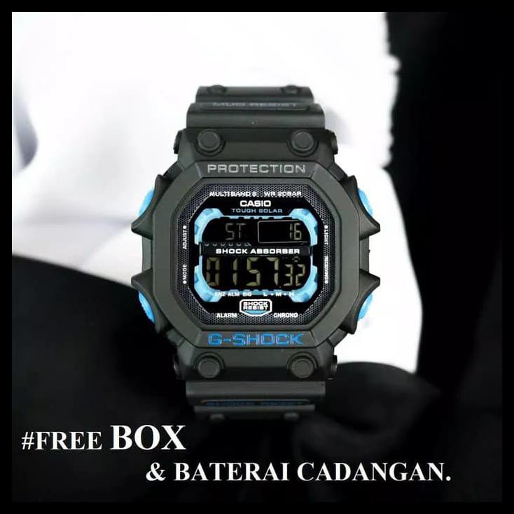 zuk4 jam tangan pria casio g shok rubber jam tangan cowok keren waterproof - list merah pvlx