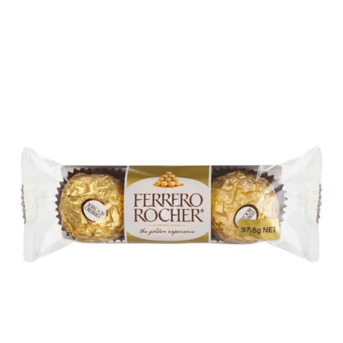 Ferrero rocher Hazelnut Chocolate 37.5gr isi 3pcs / coklat ferrero