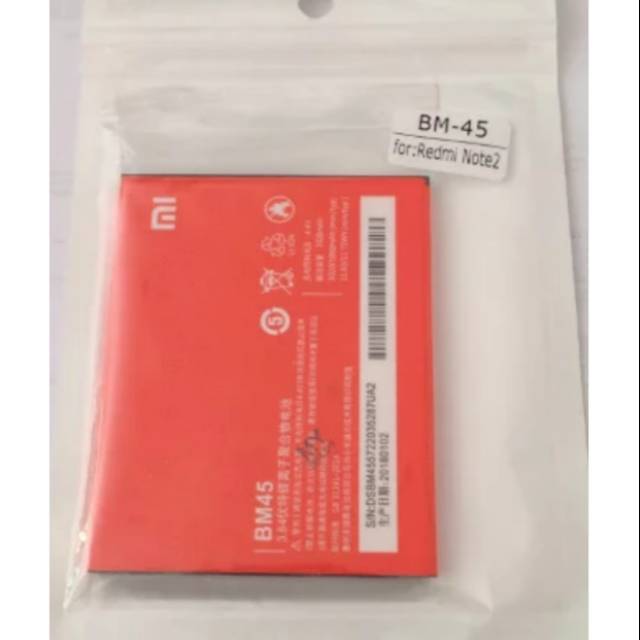 BATERAI BATRE XIAOMI REDMI NOTE 2 BM45