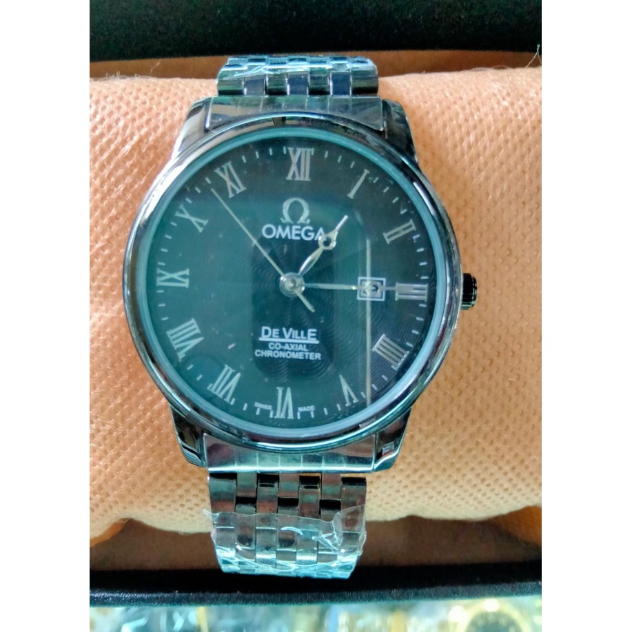 Ori & Realpict - Jam Tangan Pria Analog Rantai Tanggal On Tahan Air + Kotak