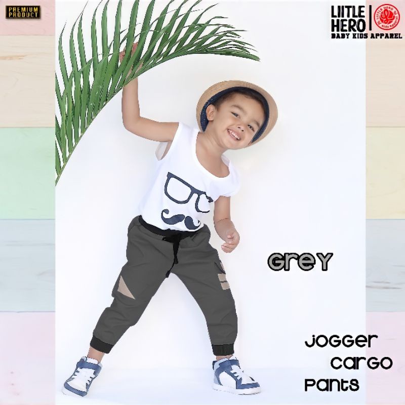 (1 - 10Tahun) Celana Chino Joger Cargo Panjang Anak Laki Laki Cowok Little Hero 1- 10 Tahun