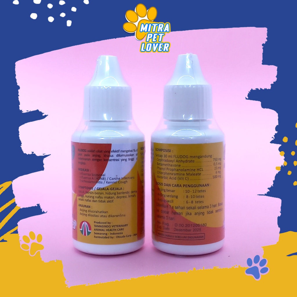 OBAT FLU PILEK ANJING - FLUDOG DROP 30 ML - ANTI SESAK NAFAS DEMAM DEPRESI DOG PUPPIES , HIDUNG BERLENDIR BERAIR, MANJUR - MURAH GARANSI KUALITAS ASLI ORIGINAL - PET ANIMAL VETERINARY TAMASINDO OBAT TETES &amp; VITAMIN HEWAN BINATANG PELIHARAAN MITRAPETLOVER