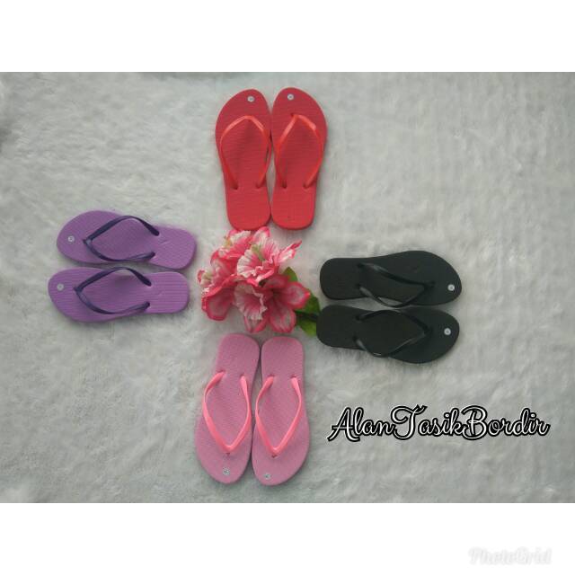 Alantasik - Sandal jepit polos / sandal wudhu / sendal wanita / basic heels / spon murah RS