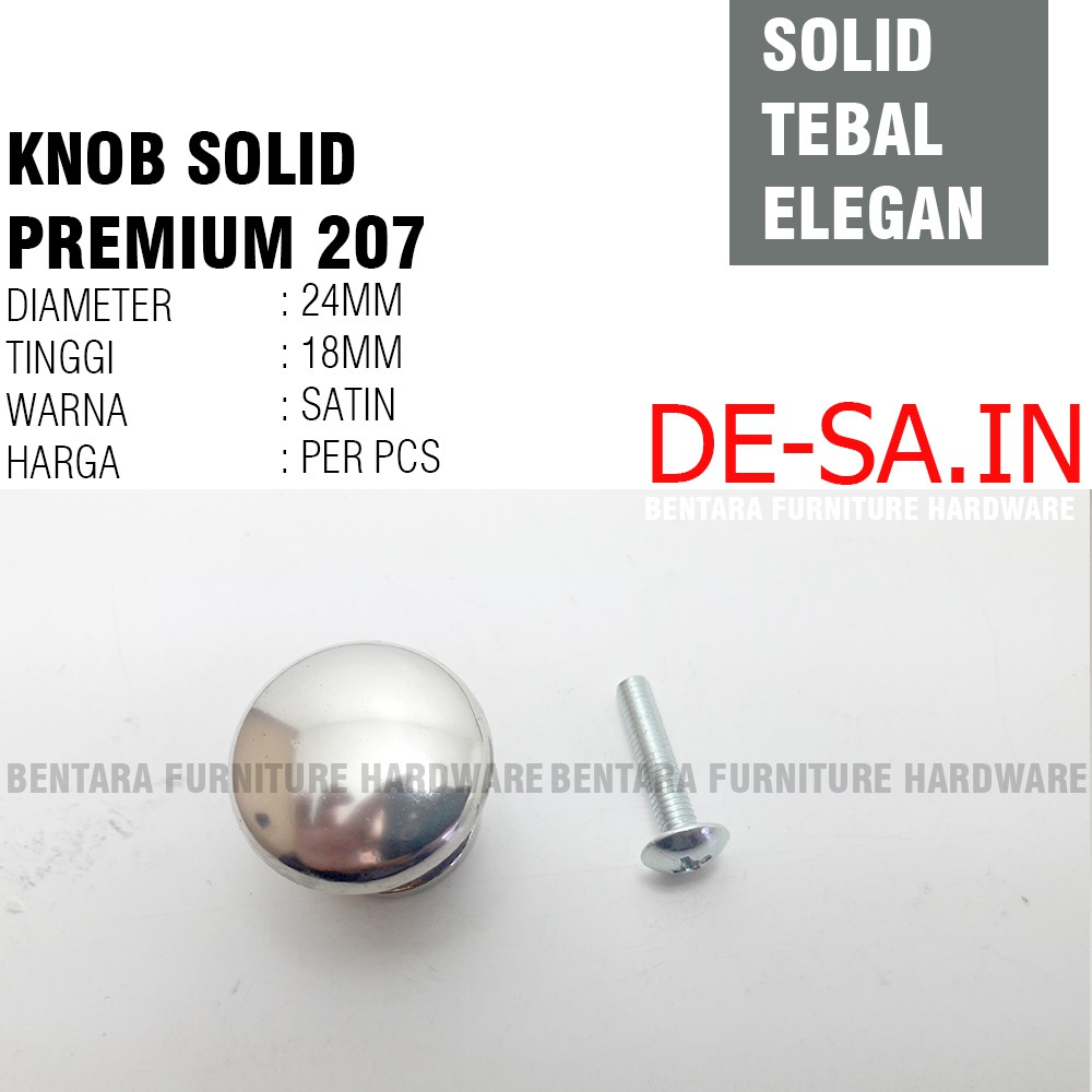 Knob Solid Premium 207 - Handle Tarikan Laci Pintu Kabinet Dapur