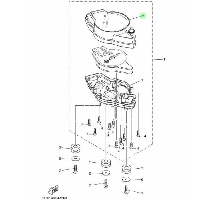 OTOMOTIF AKSESORIS MOTOR RJ1324 MIKA KACA SPEEDOMETER/ KM NEW VIXION