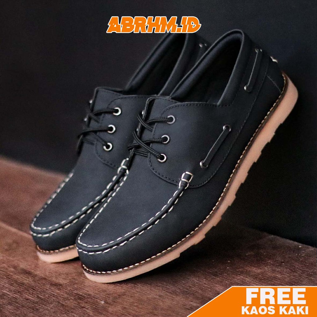 ABRHM JOE Sepatu Formal Kasual Pria Kerja Kuliah Trendy Pria Kulit Syntet Asli Murah Terlaris ori