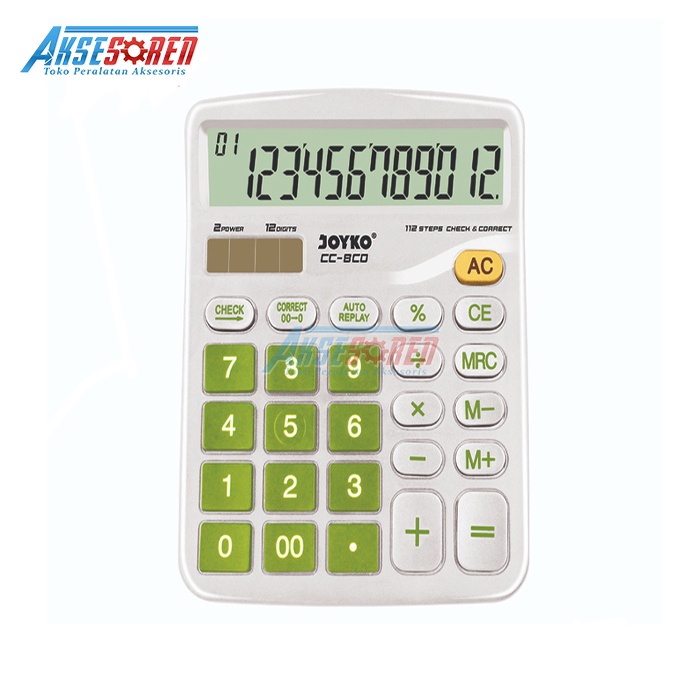

KALKULATOR 12 DIGIT JOYKO [CC-8CO] CHECK CORRECT / CALCULATOR OFFICE / KANTOR / MENGHITUNG JUALAN